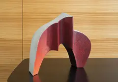 Untitled by André Borderie, 1980s, Glazed and painted earthenware, sold Dec 2016