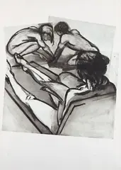 Digging Kids by Eric Fischl, 1982, etching and aquatint on wove paper, sold Dec 2016