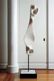 Douglas Deeds, Biomorphic sculpture, circa 1965, Painted fiberglass, painted steel, painted wood, concrete