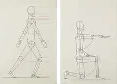 Eduard Ludwig, Two figural studies, 1931-1932, Two drawings, on wove paper, with full margins