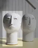 Robert Cloutier and Jean Cloutier, Untitled (head), 1950s, Glazed earthenware