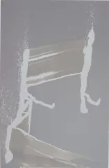 Daniel Lergon, Untitled, 2013, lacquer on retro-reflective fabric
