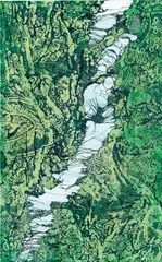 Mark Flood, Cold River, 2010, acrylic on canvas