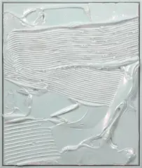 White Earth by Anselm Reyle, 2008, mixed media on canvas, in artist's wood frame, effect lacquer, sold Mar 2015