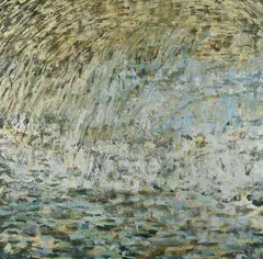 Michelle Sakhai, Splash, 2011, oil, gold, copper, silver on canvas