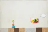 Jennifer Reeves, Push and Pull, 2002, acrylic, collage on panel