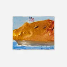 Julio Larraz, Apple Pie, 1985, oil on canvas