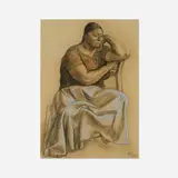 Rosa by Francisco Zúñiga, 1983, crayon and pastel on paper, sold Apr 2026