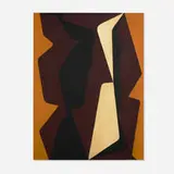 Pedro de Oraá, Composición en ocres y sienas, 1958, oil on board