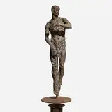 Javier Marín, Figura, 1996, patinated bronze, steel, stone