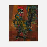 Ernesto Deira, El gallo, 1957, oil on canvas
