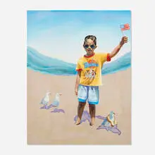 Elmer Guevara, Can I Join?, 2021, mixed media on linen