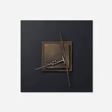 Fletcher Benton, Construction Study No. 13, 2006, patinated and painted steel