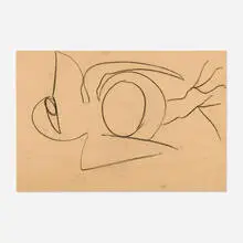 Joe Bradley, Untitled (Bird), 2014, charcoal on paper