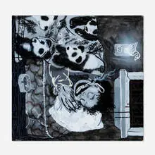 Brianna Rose Brooks, Untitled, 2019, spray paint and acrylic on canvas