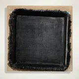 Andrew Dadson, Black Square Restretch, 2015, oil on canvas