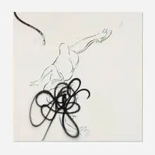 Razvan Boar, My Sculptural Vocabulary, 2013, oil and spray paint on canvas