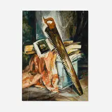 John Monks, The Saw, 1993, oil on canvas