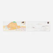 Gilbert Luján, Two envelopes with original drawings, colored pencil and ink on paper