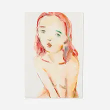 Kim McCarty, Untitled (Girl), 2004, watercolor on paper