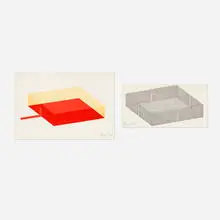 Bob Zoell, Three works, 1974, screenprint in colors; ink on paper