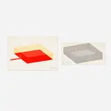 Bob Zoell, Three works, 1974, screenprint in colors; ink on paper