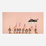 Su-en Wong, Think Pink, 2005, acrylic, colored pencil and collage on paper