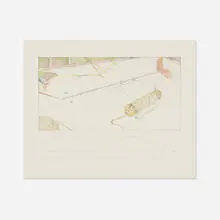 William T. Wiley, Curtains for the New Gallery, 1967, watercolor and marker on paper