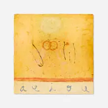 Squeak Carnwath, Vowels, 1991, oil and alkyd on linen