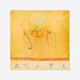 Squeak Carnwath, Vowels, 1991, oil and alkyd on linen