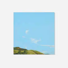 David Ligare, Half Moon, 1970, gouache on board