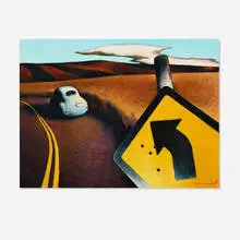 Z. Z. Wei, Bullet Holes - I, oil on canvas