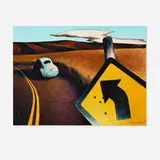 Z. Z. Wei, Bullet Holes - I, oil on canvas