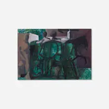 Howard Warshaw, Untitled, 1953, watercolor and collage on paper