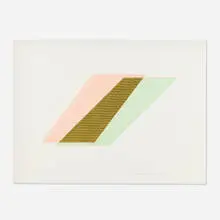 Channa Horwitz, Rhythm of Lines 8-6, 1998, plaka and 23k gold leaf on Mylar