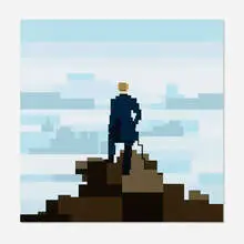 Adam Lister, Wanderer Above the Sea of Fog, 2021, acrylic on canvas