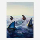 Julie Severino, Disrupt the Calm, 2021, oil on canvas