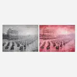 Sheng Qi, Parade (diptych), 2006, acrylic on canvas