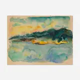 Friedel Dzubas, Jamaica, 1980, watercolor on paper