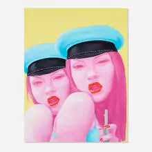 Jiang Congyi, Bad Temper 2, 2006, acrylic and plastic beads on canvas