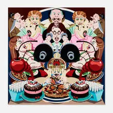 Chris Finley, Drool, Sweat, Scream, 1997-98, oil-based enamel on canvas over panel