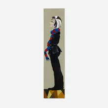 Lothar Hempel, Shewolf, 2002, oil on paper in three parts
