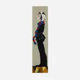 Lothar Hempel, Shewolf, 2002, oil on paper in three parts