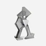 Thomas Kiesewetter, Silberne, Schreitende, 2003, painted cardboard, metal and wood