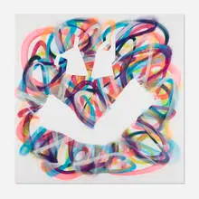 Eddie Peake, Widow 1, 2012, spray paint on canvas