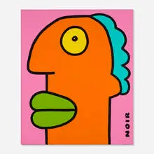 Thierry Noir, I contemplate a bee on the edge of a sunflower, 2020, acrylic on canvas