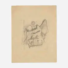 Willem de Kooning, Tutorial sketcher Homer, 1944, graphite on paper