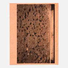 Adam McEwen, Untitled, 2014, inkjet print on cellulose sponge mounted to metal frame