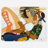 Iona Rozeal Brown, a3 pimping and pandering #2, 2004, graphite, acrylic and collage on paper