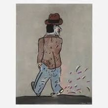 Antonio Seguí, Untitled, 1979, pastel on paper